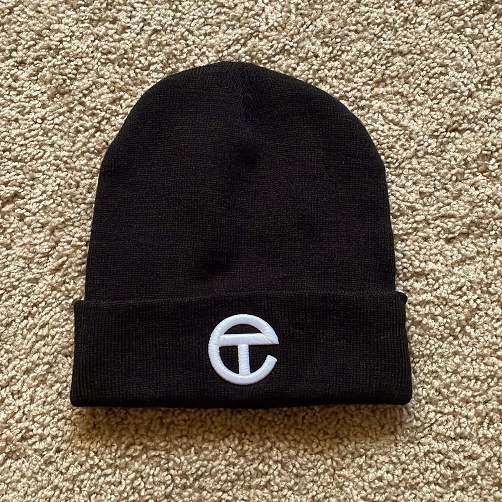 Telfar Embroidered Black Beanie Unisex - Great Condition/Like New